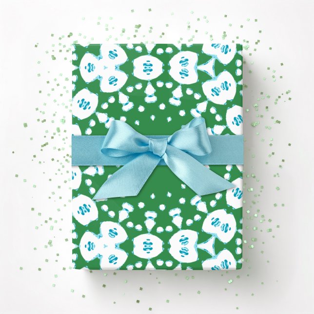 Papel De Presente Links do Roxy Jaguar em verde e aqua (Criador carregado)