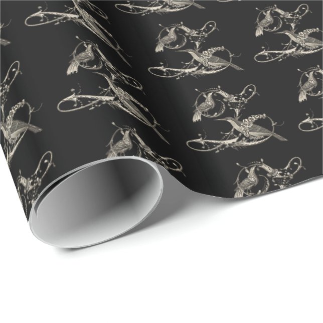 Papel De Presente Liollo Bird Pattern Wrappaper (Ponta do rolo)