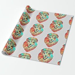 Papel De Presente Lion Face Wrapping Paper