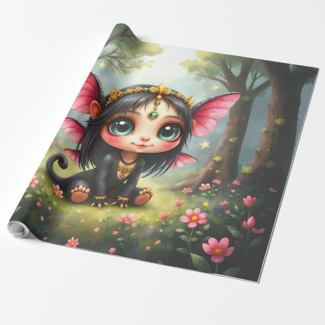 Papel De Presente Liora – Guardiã de Estrelas Minúsculas.  (Desenrolado)