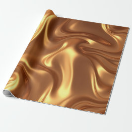 Papel De Presente Liquid Gold Silk Luxury Texture Wrapping Paper