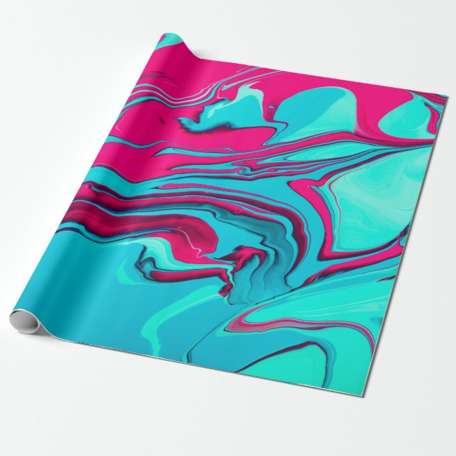 Papel De Presente Liquid paper marbling paint background. Fluid pain (Desenrolado)