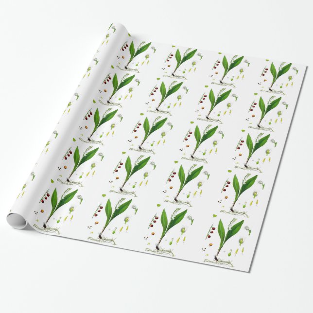 Papel De Presente Lírio-do-vale (Desenrolado)