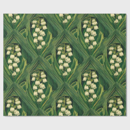 Papel De Presente Lírio do vale venenoso art nouveau