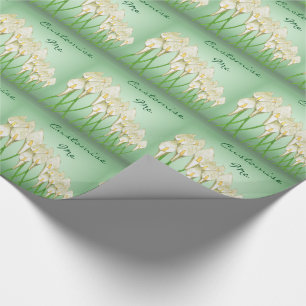 Papel De Presente Lírios de Calla (brancos)