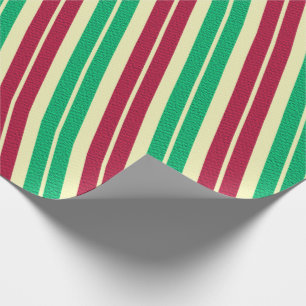 Papel De Presente Listra de Bastão de Natal 
