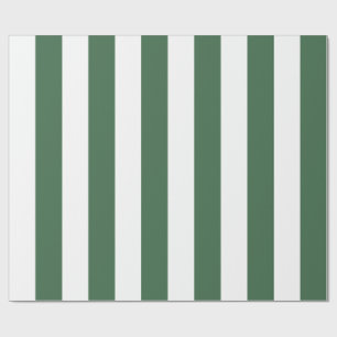 Papel De Presente Listra de Natal Verde Floresta em Negrito