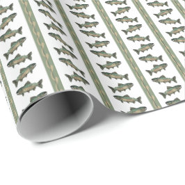 Papel De Presente Listra de Salmão do Atlântico