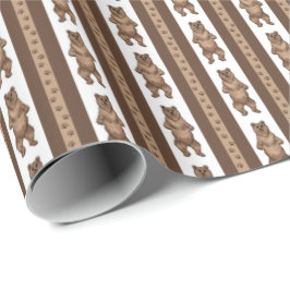 Papel De Presente Listra de Urso Kodiak