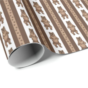 Papel De Presente Listra de Urso Kodiak