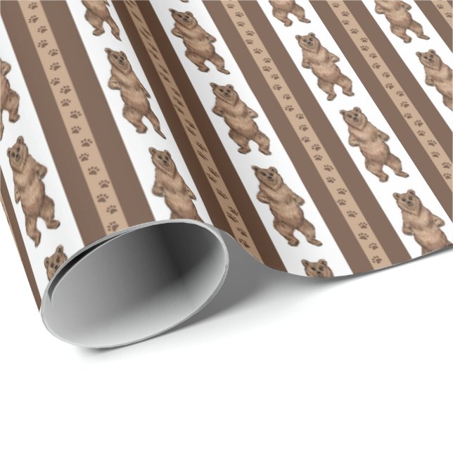 Papel De Presente Listra de Urso Kodiak (Ponta do rolo)