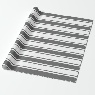 Papel De Presente Listra horizontal das cinzas de ardósia