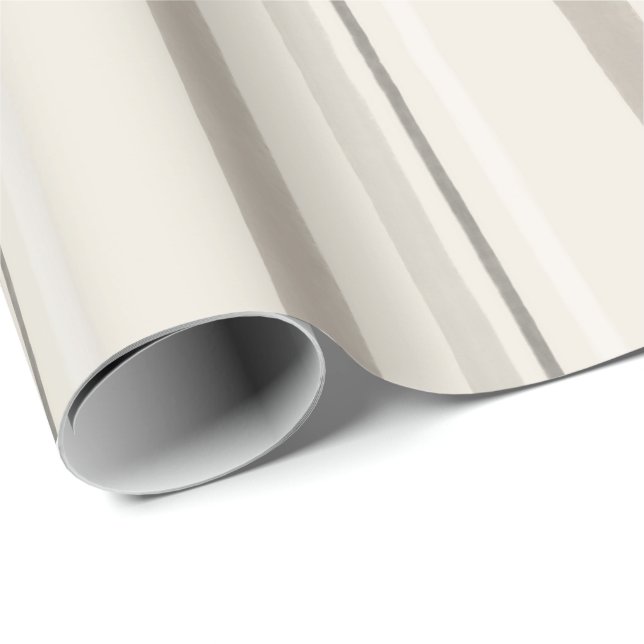 Papel De Presente Listra Neutra Atemporal e Sofisticada (Ponta do rolo)