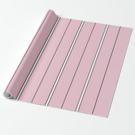 Papel De Presente Listra Vertical Rosa Suave Padrão Minimalista
