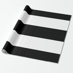 Papel De Presente Listras brancas pretas