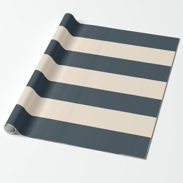 Papel De Presente Listras Cinza Carvão (Desenrolado)