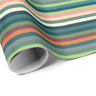 Papel De Presente Listras Coloridas