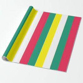 Papel De Presente Listras Coloridas de Verão