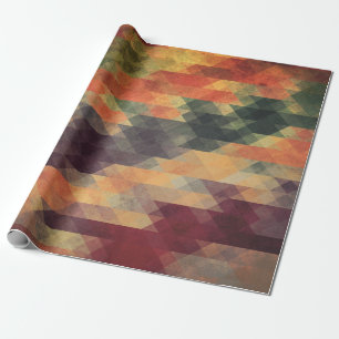 Papel De Presente Listras corajosas geométricas retros cores