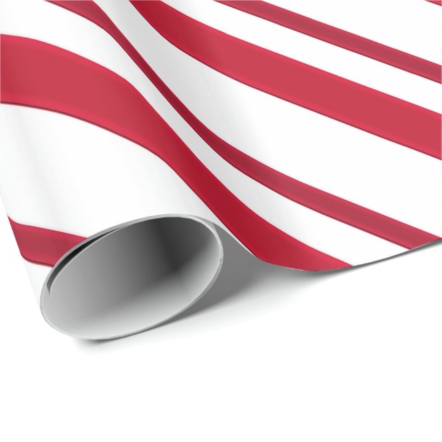 Papel De Presente Listras da fita de veludo, vermelho escuro e (Ponta do rolo)