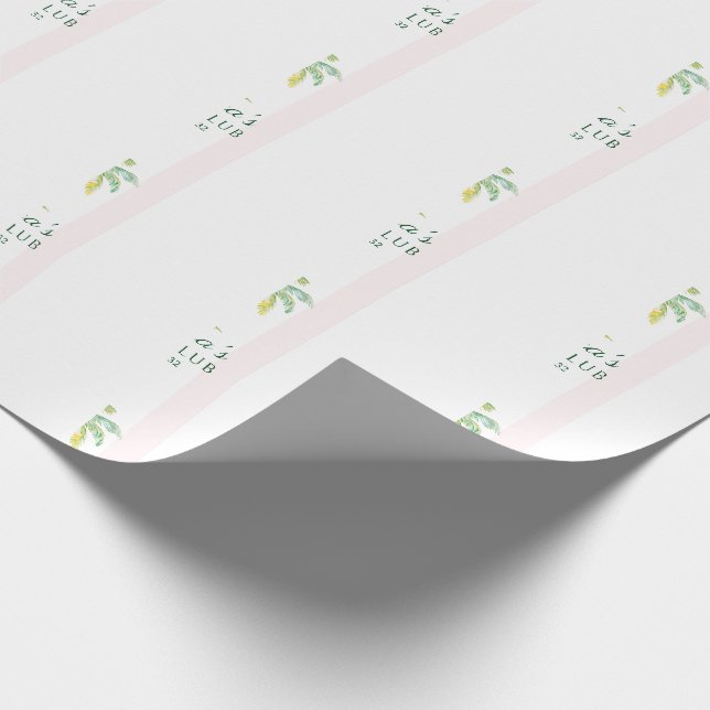 Papel De Presente Listras de Cabana Rosa Clube Bach Bacharelado (Ponta)