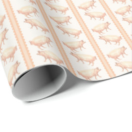 Papel De Presente Listras de Porco
