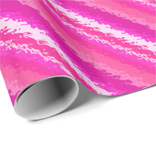 Papel De Presente Listras de vidro - tons cor-de-rosa profundo