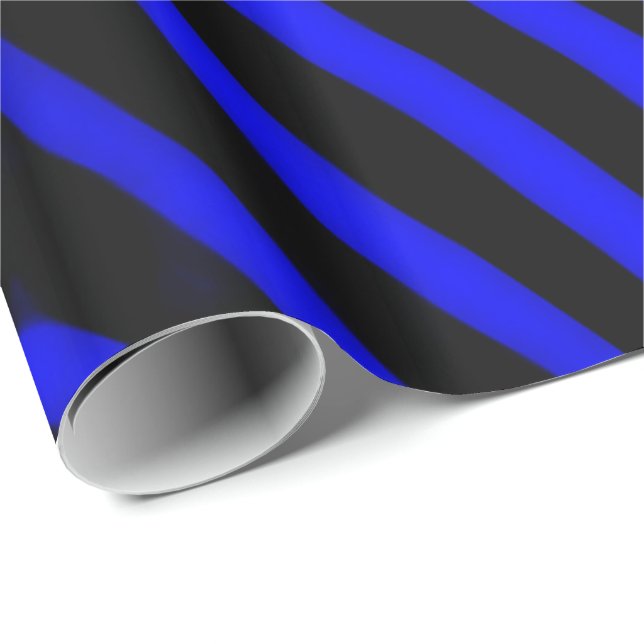 Papel De Presente Listras de Zebra Azul Real para Todas as Oportunid (Ponta do rolo)