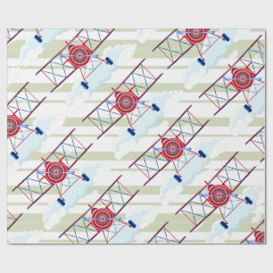 Papel De Presente Listras do aviador de Airshow da força aérea do