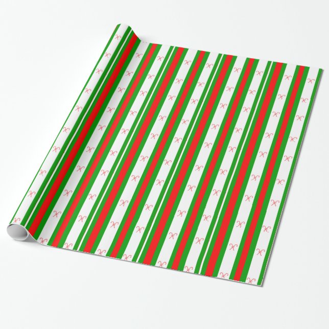 Papel de Presente Listras e Cana-de-Açúcar (Desenrolado)
