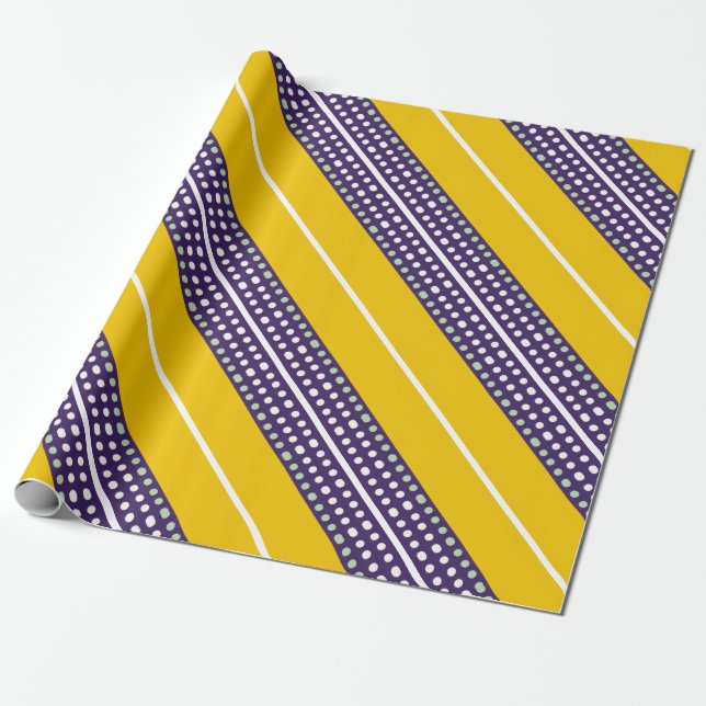 Papel De Presente Listras e pontos (Desenrolado)