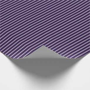 Papel De Presente Listras Finas Brancas em Roxo Escuro