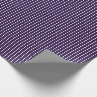Papel De Presente Listras Finas Brancas em Roxo Escuro