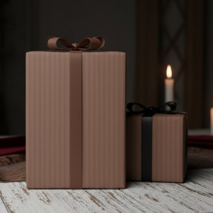 Papel De Presente Listras Finas Marrom Escuro Elegantes