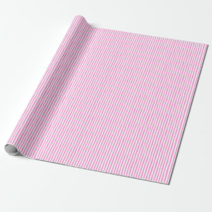 Papel De Presente Listras Irregulares Rosa Claro e Branco