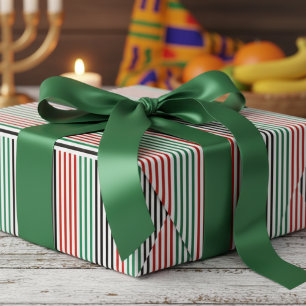 Papel De Presente Listras Modernas de Kwanzaa