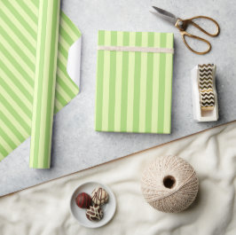 Papel De Presente Listras Ombre Verde Limão Pastel de Verão Leve