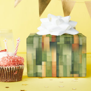 Papel De Presente Listras Pintadas da Floresta
