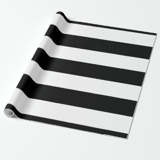 Papel De Presente Listras preto e branco à moda