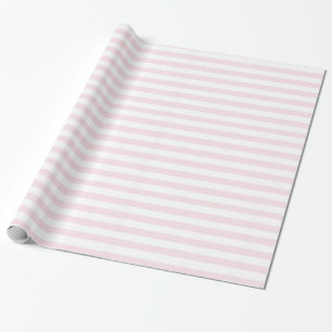 Papel De Presente Listras Rosa e Branco Fofas Meninas