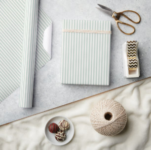 Papel De Presente Listras Simples - Sage Suave