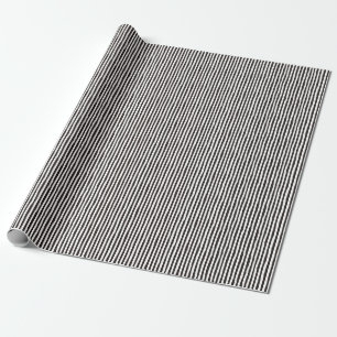 Papel De Presente Listras Tortas Marrom Escuro e Branco