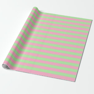 Papel De Presente Listras Verde e Rosa da Casa da Moeda