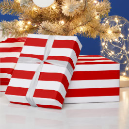 Papel De Presente Listras Vermelhas e Brancas XL