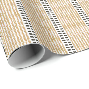 Papel De Presente Listras versáteis modernas simples amarelo preto c