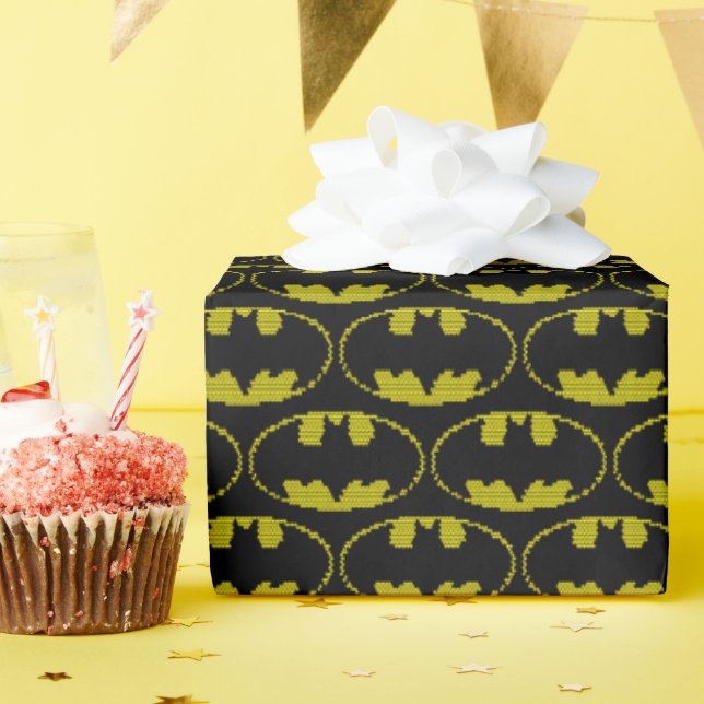 Papel De Presente Lite-Brite Bat Emblem (Festa de aniversário)