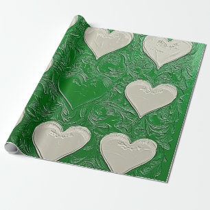 Papel De Presente Litógrafo Verde Vintage #2 Arte Digital
