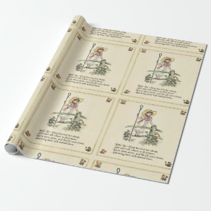 Papel De Presente Little Bo-Peep: Clássico de Kate Greenaway Nursery