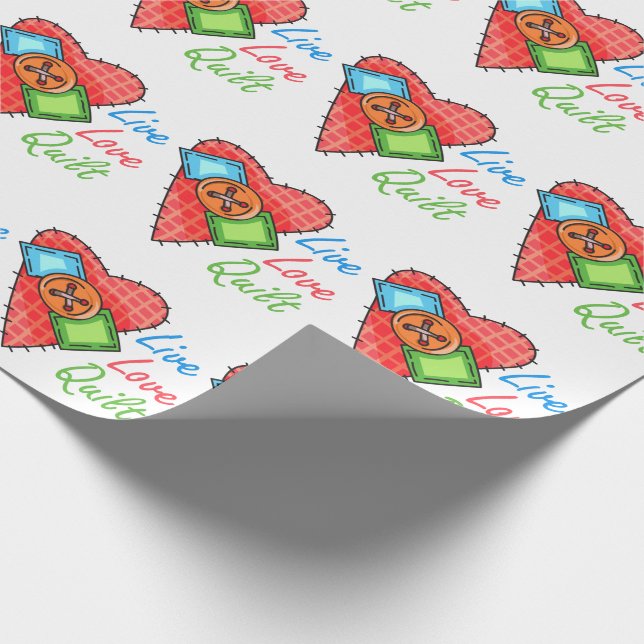 Papel De Presente Live Love Quilt (Ponta)