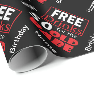 Papel De Presente Livre bebidas para o aniversário das pessoas de 5